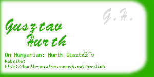 gusztav hurth business card